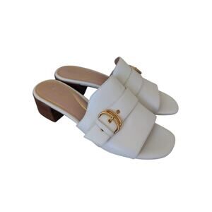 Cole Haan Women's Crosby Slide Sandals in ivory leather 8.5